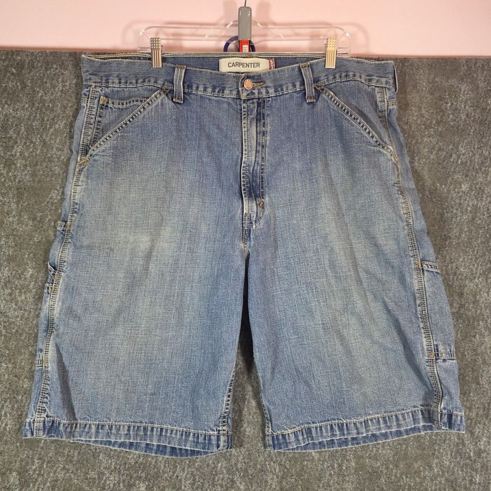 Levi’s Cargo Carpenter Jean Shorts 10" W40 100% Cotton Y2K Denim